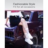 MeMoi Women's Polka Dot Sheer Crew Socks Winter White 9-11