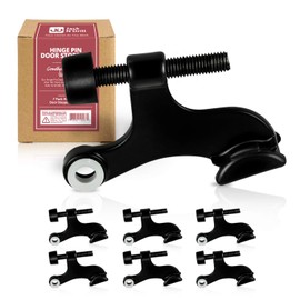 Jack N’ Drill Hinge Pin Door Stop (7 Pack) - Convenient Door Stopper for Door Hinges | Durable, Heavy Duty Metal Construction for Preventing Damaged Walls and Extra Door Security