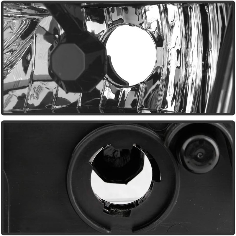 REINKO Headlight Assembly Compatible with 2009-2020 Dodge Journey Black Headlamps
