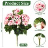 Betylifoy 3 Pack Artificial Flowers for Outdoor 18'' Silk Geranium