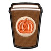 Pumpkin Spice Latte Coffee Multi-Color Embroidered Iron-On Patch Applique -