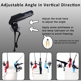 Aventik Adjustable Bucket Rod Holder(Black 4pcs)