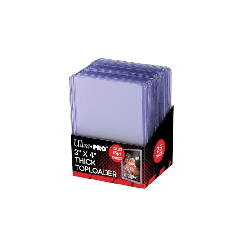 Ultra Pro 3" X 4" Action Packed 55PT Toploader 25ct