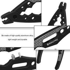 GOUPRC Aluminum Alloy Multi-Function Ball Head Pliers Shock Absorber Pliers Screw Pliers with Shock Absorber Wrench for 1/8 1/10 1/12 1/14 1/16 RC Car RC Car (Black)