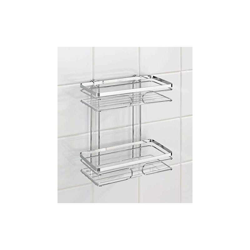 Wenko Premium 20410100 Wall-Mounted Shelving unit with 2 Shelves Stainless