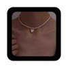 Cimenexe Bohemian Acrylic Butterfly Choker Necklace Silver Crystal Tennis Chain