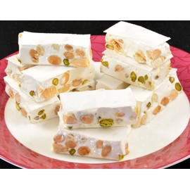 Andy Anand Roasted Pistachios Soft Brittle, Nougat, Turron Made With Wildflower Honey, Taste In Every Bite, Made in Europe, Slowly Savor For An Amazing Experience With A Luxuriously Creamy Feel, Gluten Free 7 Oz