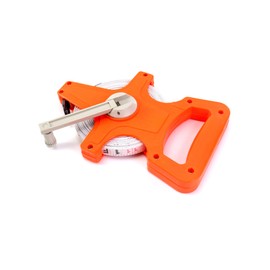 QWORK 1/2" x 100' Fiberglass Tape Measure, 4 Pack Engineer's Open Reel Dual Sided Measure, Orange