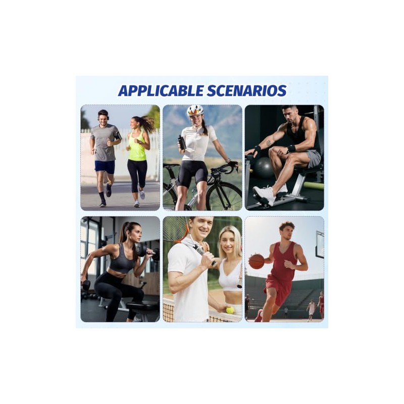 Adjustable Shoulder Support Breathable for Sports (Gray-Blue, L)