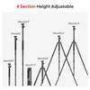 TONYBOO 61.5" Camera Tripod, Aluminum Tripod Monopod with Arca Swiss