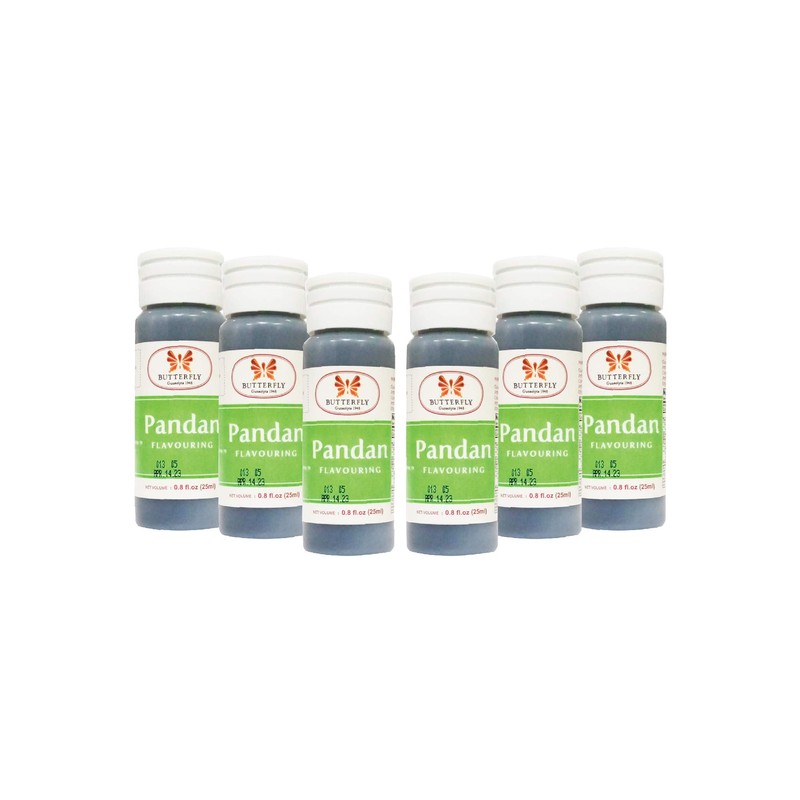 Butterfly Flavoring Extract Paste, 25 ml (Pandan, Pack of 6)