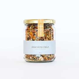 Nuestra Raíz | Pétalos Dorados Tisana Herbal 100% natural sin saborizantes, ni azúcar añadida | 80 gr Té herbal, infusión Gourmet | Hecho en México con ingredientes regionales
