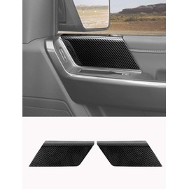 Savadicar Carbon Fiber Interior Accessories - Front Door Panel Trim Cover for Ford F150 (2021-present) - Premium Texture Interior Decor Upgrade Option, 2-Piece Set