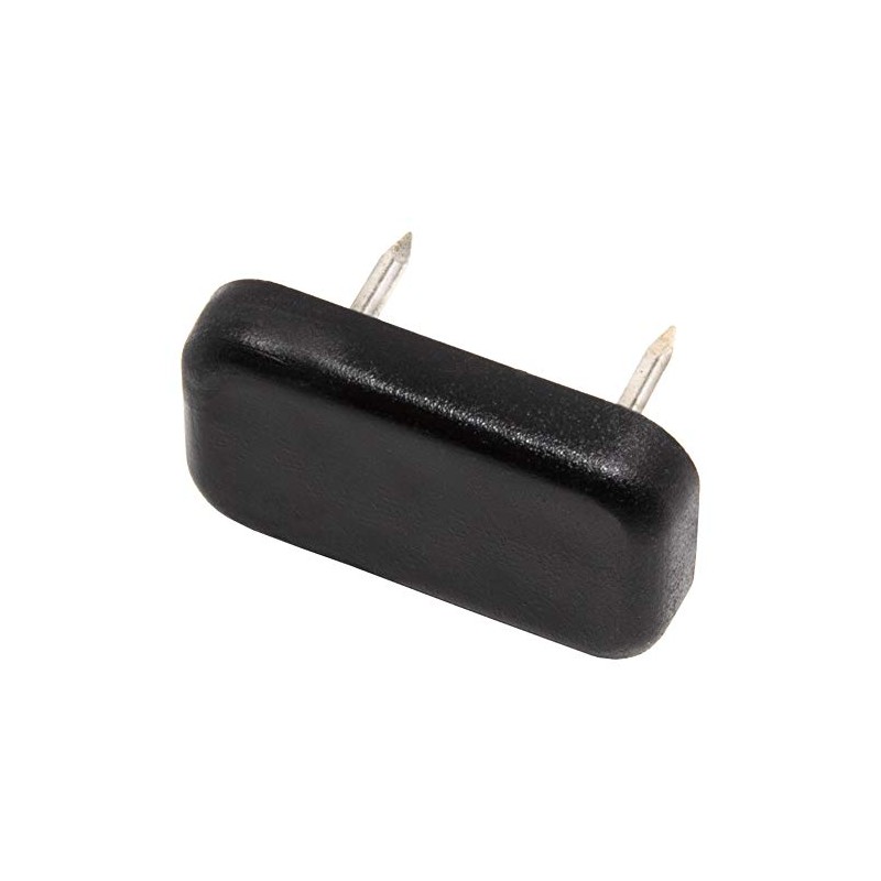 Adsamm® 16 x Plastic Gliders with 2 Nails / Black