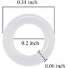 LALOCAPEYO 150Pcs Rubber O-Ring Switch Dampeners Keycap White for Cherry