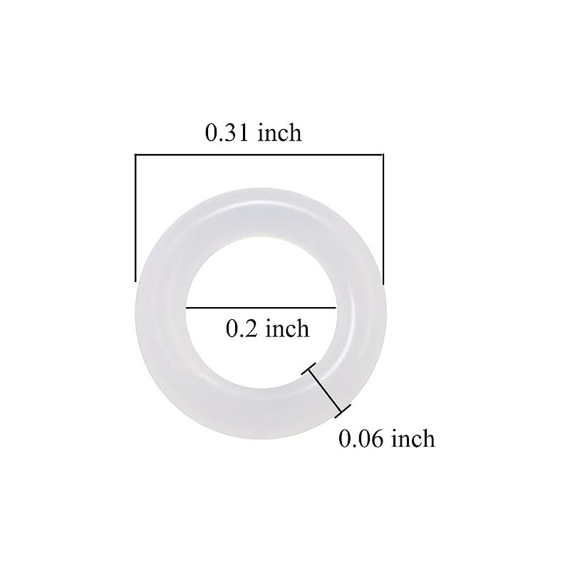 LALOCAPEYO 150Pcs Rubber O-Ring Switch Dampeners Keycap White for Cherry
