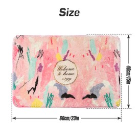 Spesh Bath Mat for Bathroom, 40x60 cm Microfiber Bath Rug Non Slip Bathroom Mat, Soft and Machine Washable(Flower)