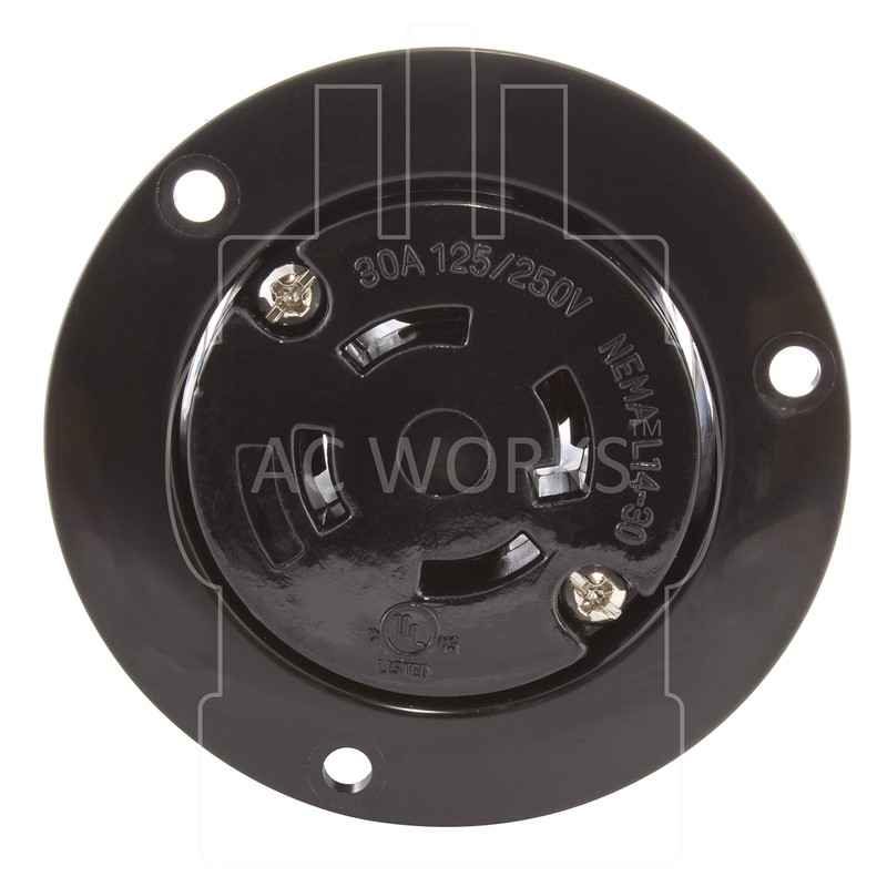 AC WORKS Super Durable Industrial Grade Electrical Outlet (Locking L14-30