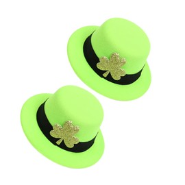 Beavorty 2pcs Patrick's Day Hat Hairpins Headdress for Festive Celebrations Lightweight Hair Accessories for Parties and Photos Charming Holiday Decor