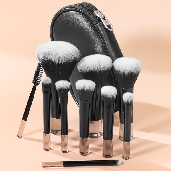 Beginner Makeup Tools Set,10pcs/set Portable Cosmetic Brush, Facial Makeup &