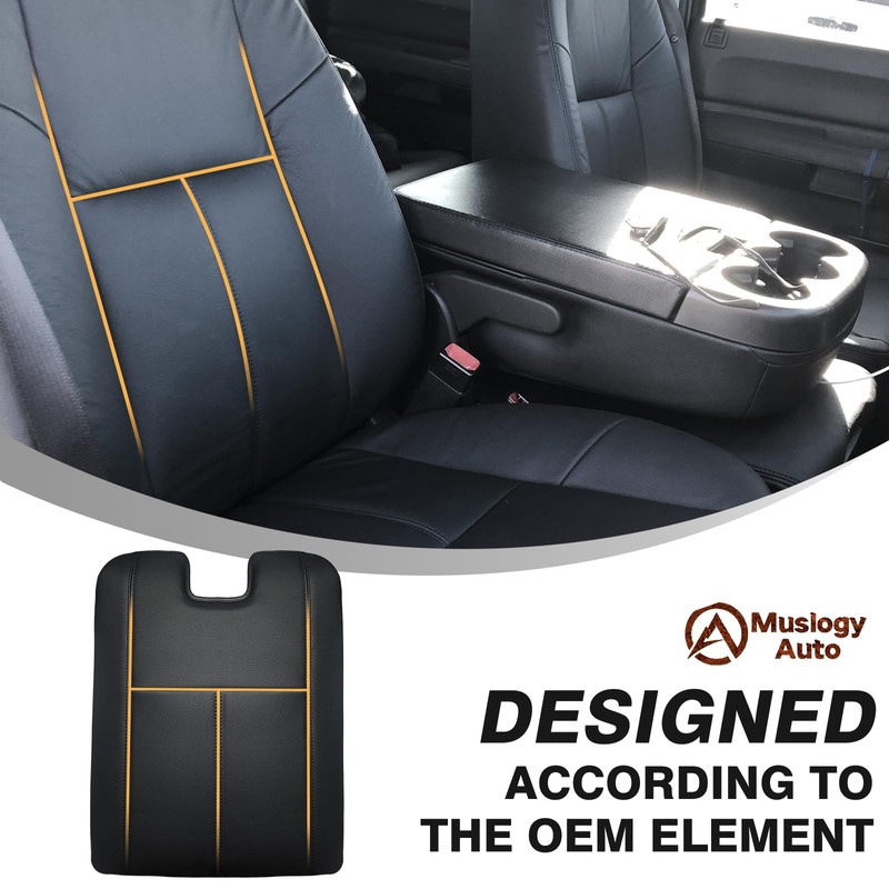Muslogy Center Console Armrest Cover Compatible with Chevy Silverado/Tahoe &