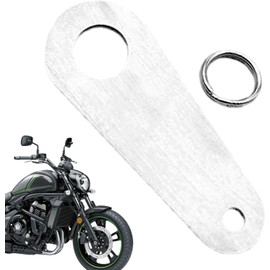 Motorcycle Bell Hanger Mount,Motorcycle Bell Hanger and 1 Piece Split Ring,Biker Accessories Davidson Key Fob Bring Good Luck,Fits for Any Bells, Easy to Operate Bike Bells Accessories (Silver)