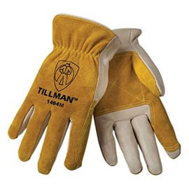 Tillman 1464 Top Grain Cowhide/Split Drivers Gloves - Medium by Tillman,Yellow