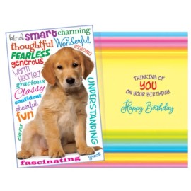 Stockwell Greeting Cards Birthday Thinking Of You Cute Golden Puppy 5'x7.75" Stockwell Greeting Card