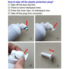 Faucet Quick Connector Fitting Parts for Reverse Osmosis RO System 1/4 Inch Thread x 3/8 Inch Tube (DC-019)