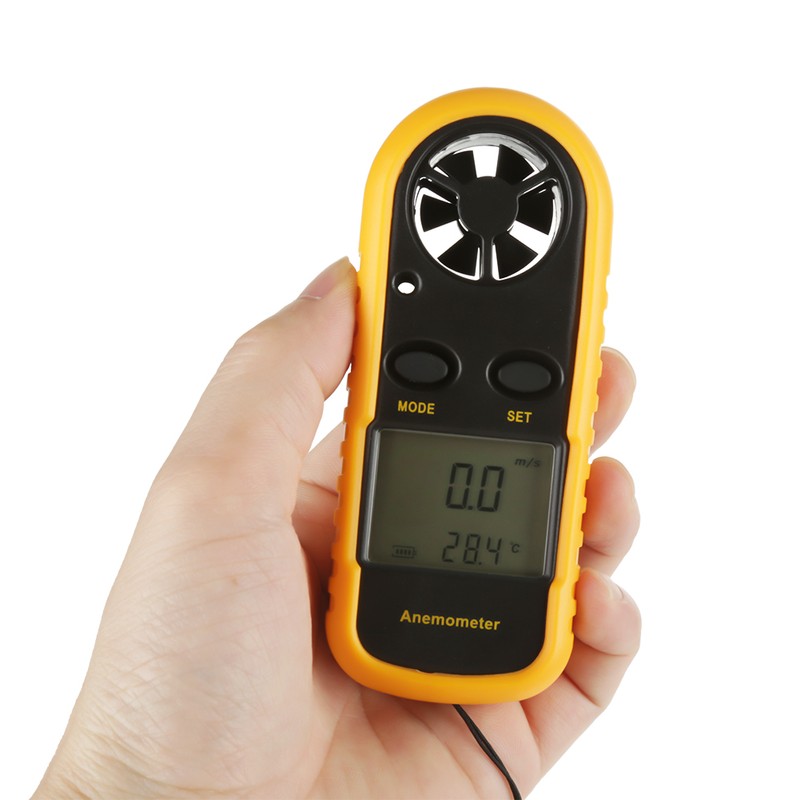 Portable Digital Anemometer Wind Speed Gauge Air Flow Speed Temperature