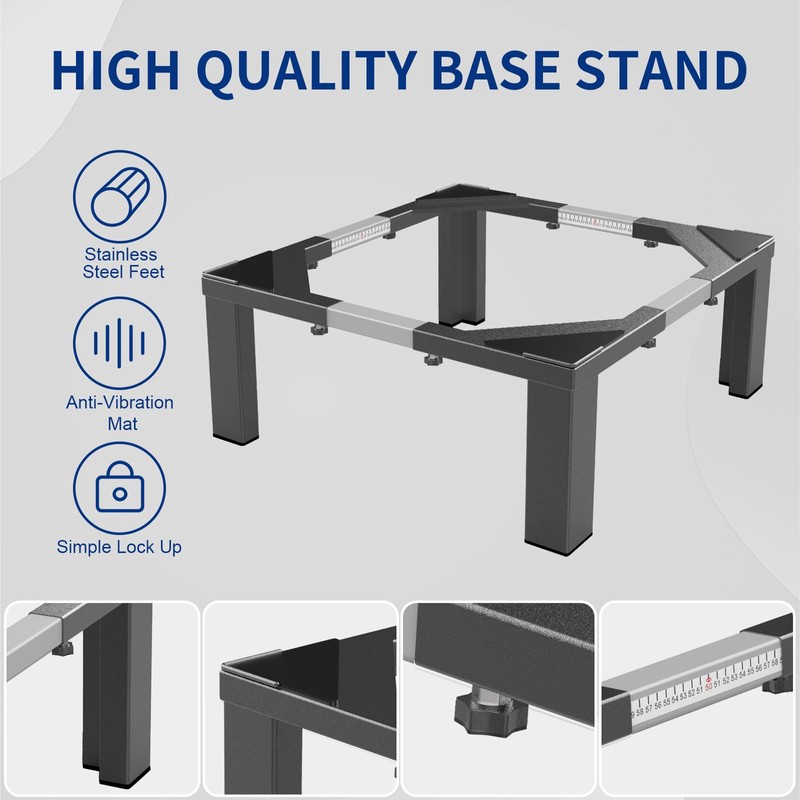 ANBase Heavy-Duty All Steel Laundry Pedestal 12" Height , Full
