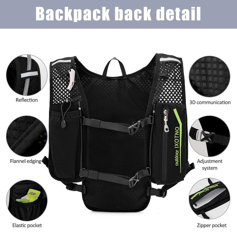 HINATAA Running Hydration Vest Backpack, 5L Lightweight Running Vest Backpack,