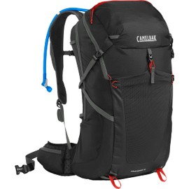 CamelBak Fourteener 32 Hiking Hydration Pack - Hike Backpack - 100oz, Black/Red Poppy