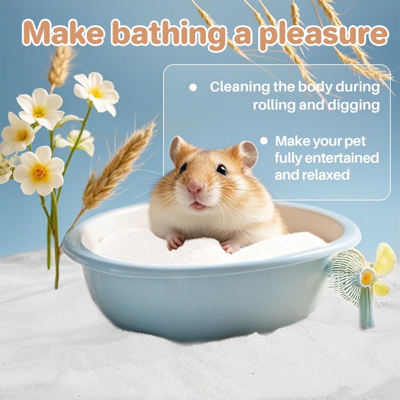 Sukh 14 OZ Hamster Sand Bath - Whit Fine Sand