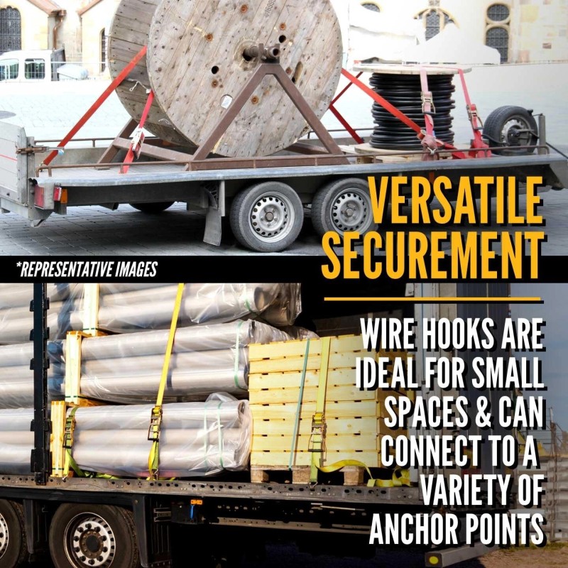 INDUSAFE 2''X10' Heavy Duty Ratchet Strap, 12000LBS Tie Down Straps