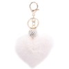 Sqzrpomddy Heart Keychain Keyring Cute Fluffy Key Ring Bag Hanging