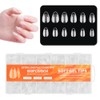 Nivofu 600 Pcs Uñas Postizas Transparentes, Falsas Nail Tips Almendra