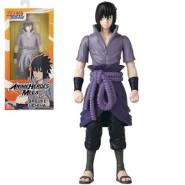 BANDAI - Anime Heroes - Naruto Shippuden - Manga-Figur Anime Heroes Mega 30 cm - Sasuke Uchiwa - Offizielle Naruto Lizenz - Große Gelenkige Naruto-Figur - Spielzeug für Kinder ab 4 Jahren- 38152