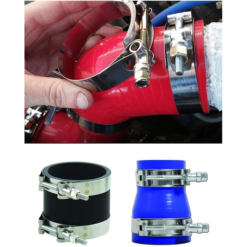 10X 2 Inch 57mm - 65mm Stainless Steel T-Bolt Clamps