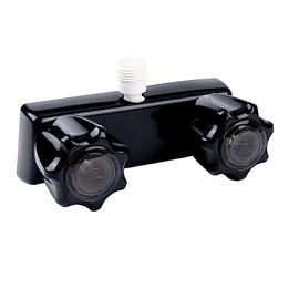 OYMOV RV Shower Faucet Black - Camper Shower Faucet Valve, RV Shower Replacement Valve Diverter w/ 2 Knob Handles for Indoor and Outdoor Shower