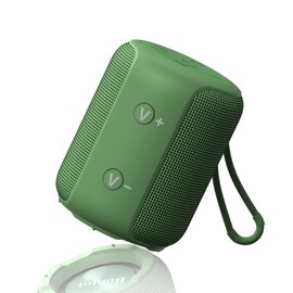 Bobtot Portable Speaker Bluetooth 10W Peak, IPX6 Shower Speaker Waterproof, 25H Playing Time, Loud and Stereo Sound with Bass, Dual Pairing for Party, Camping, Travel, Green