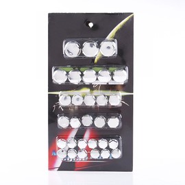 Bolts Toppers Caps, Fydun Motorcycle Screw Caps,30Pcs Motorcycle Screw Cover Motorcycle Motorbike Hex Socket Screw Nut Bolt Cap Cover Decoration (Silver)
