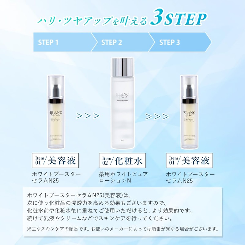 BLANC PURE White Booster Serum N25 Niacinamide Serum Ceramide Vitamin