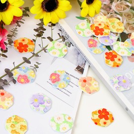 HOMICO 24PCS Daisy Flower Charms Acrylic Beads Charms for Jewelry Making Fresh and Cute Embellishment for DIY Bracelet Necklace Earrings Making Supplies