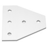 5PCS Flat Tie Plate Aluminum Alloy 5 Holes Compression Resistance