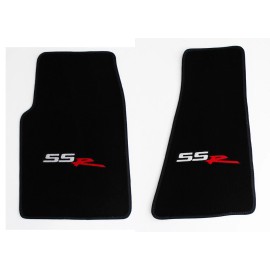 AFM NEW! BLACK Front Floor Mats 2003-2004 CHEVY SSR EMBROIDERED Logo on Both Pair