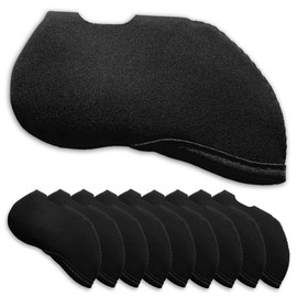 noyips 10pcs hibikurasu GOLF Iron Covers Golf Headcovers with Window Black