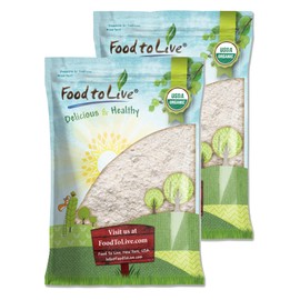 Food to Live Organic Hulled Buckwheat Flour, 16 Pounds Non-GMO, Finely Milled Raw Groats, Kosher, Vegan Powder. Good Source of Fiber, Protein. Wheat Flour Substitute. Great for Pancakes, Noodles