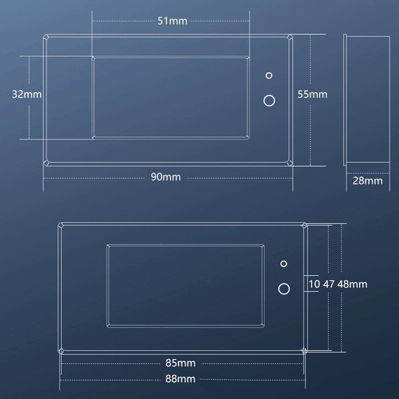 Battery Capacity Monitor Current Voltage Temperature Indicator Backlit LCD Display