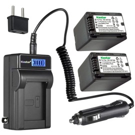 Kastar 2-Pack VW-VBT380 Battery and LCD AC Charger Compatible with Panasonic HC-VX870MGK, HC-VX870MGKK, HC-VX980GK, HC-VX980M, HC-VX981, HC-VX981K, HC-W570M, HC-W570GK, HC-W570MGK, HC-W580 Camera